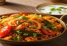 food, recipe, tomato pulao