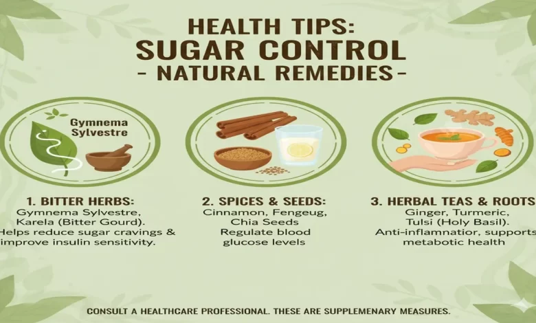health tips sugar control natural remedies